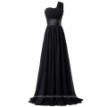 Grace Karin Prom Kleider 2016 Party Lange Abendkleider Eine Schulter Graduierung Maxi Schwarz Abendkleid CL6022-2